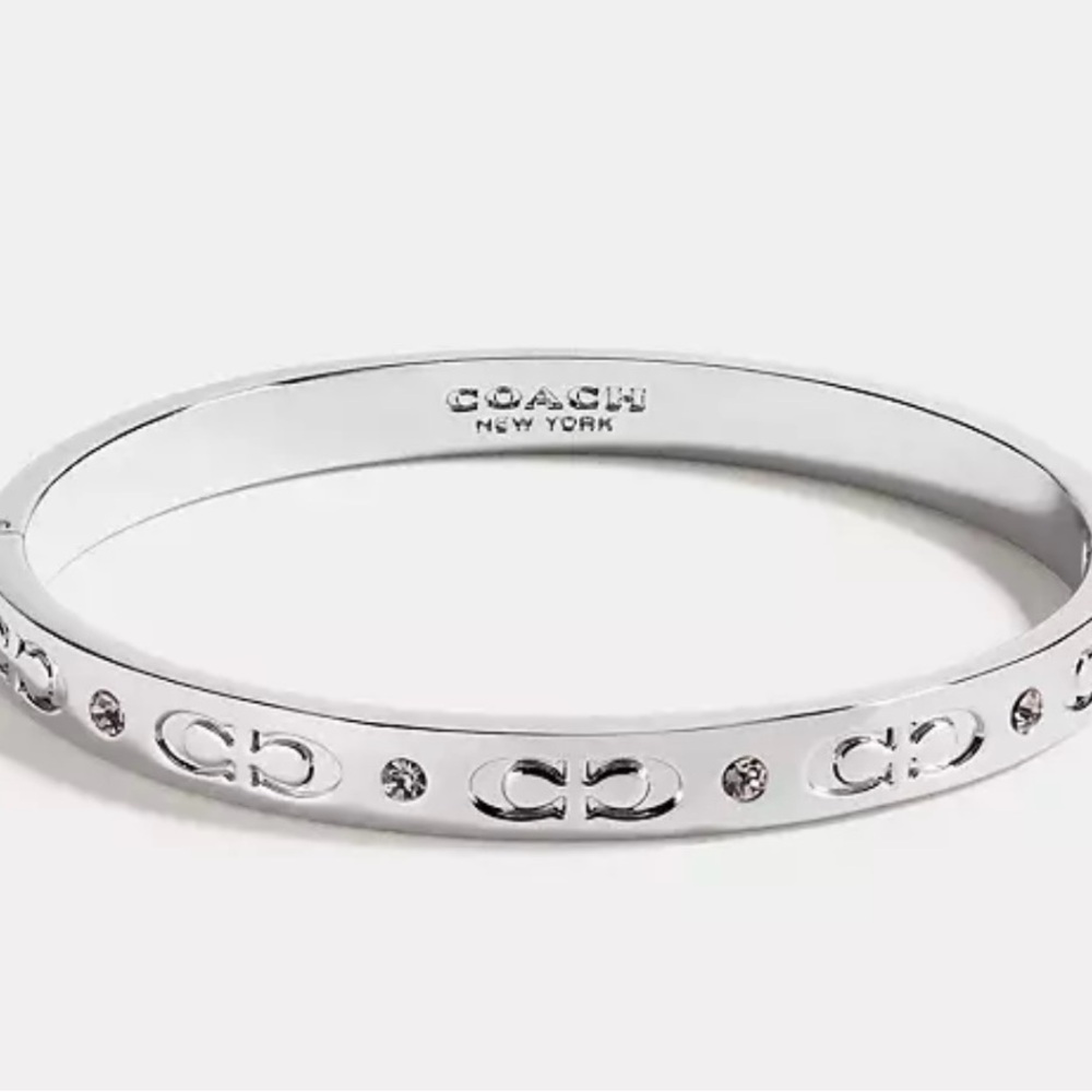 💎Coach Signature Hinged Bangle